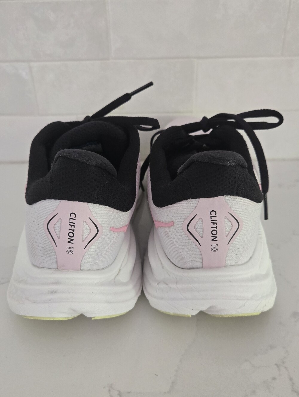 Hoka One Clifton 10 Athletic Running Walking Sneakers Shoes Pink Black Size 9.5 - Picture 4 of 10